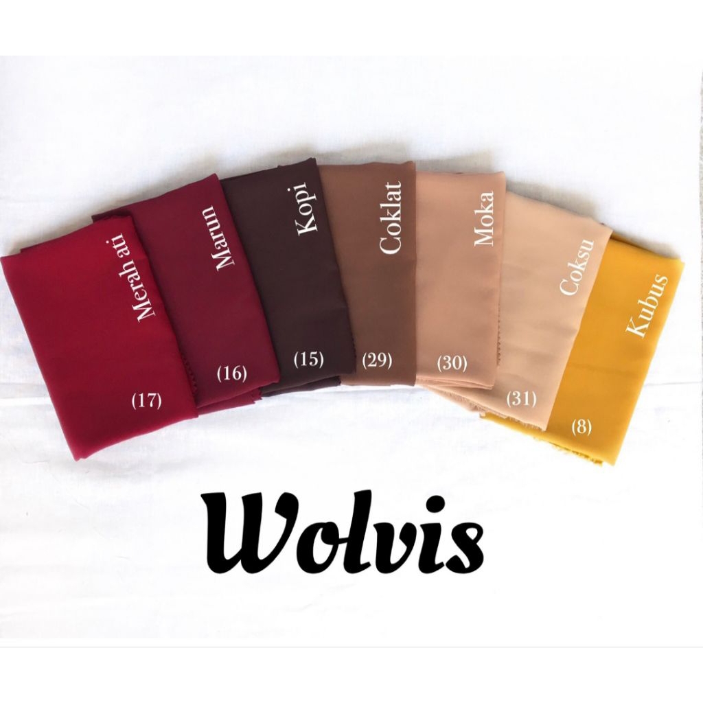 PROMO TERMURAH Kain Wolfis Grade A /  Wolpeach Premium /Wolvis Premium gamis tunik fashion