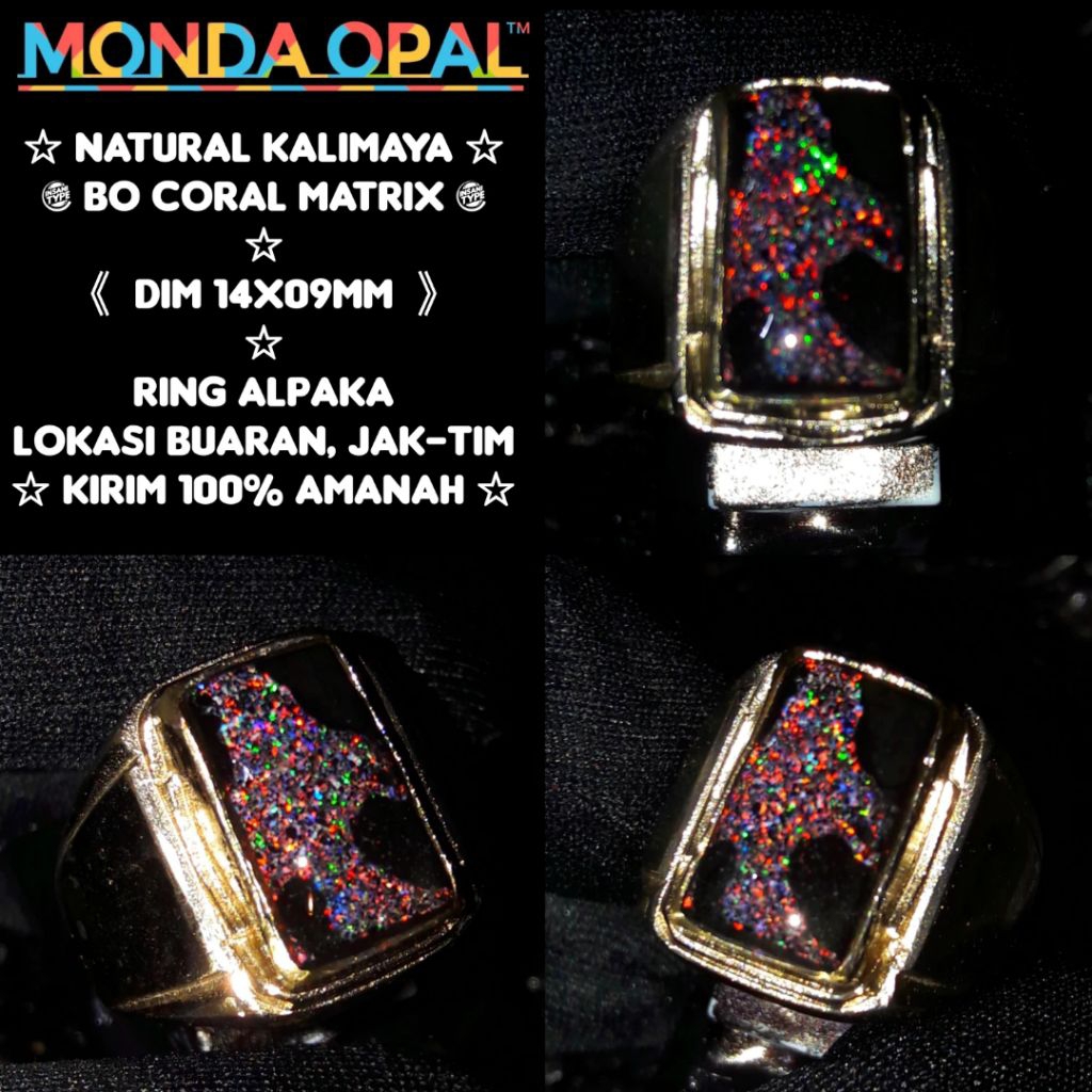 KALIMAYA BANTEN Pilihan Blackopal Kristal Teh Susu Solid Kopi Ruyung Black Opal Sempur Koral Boulder