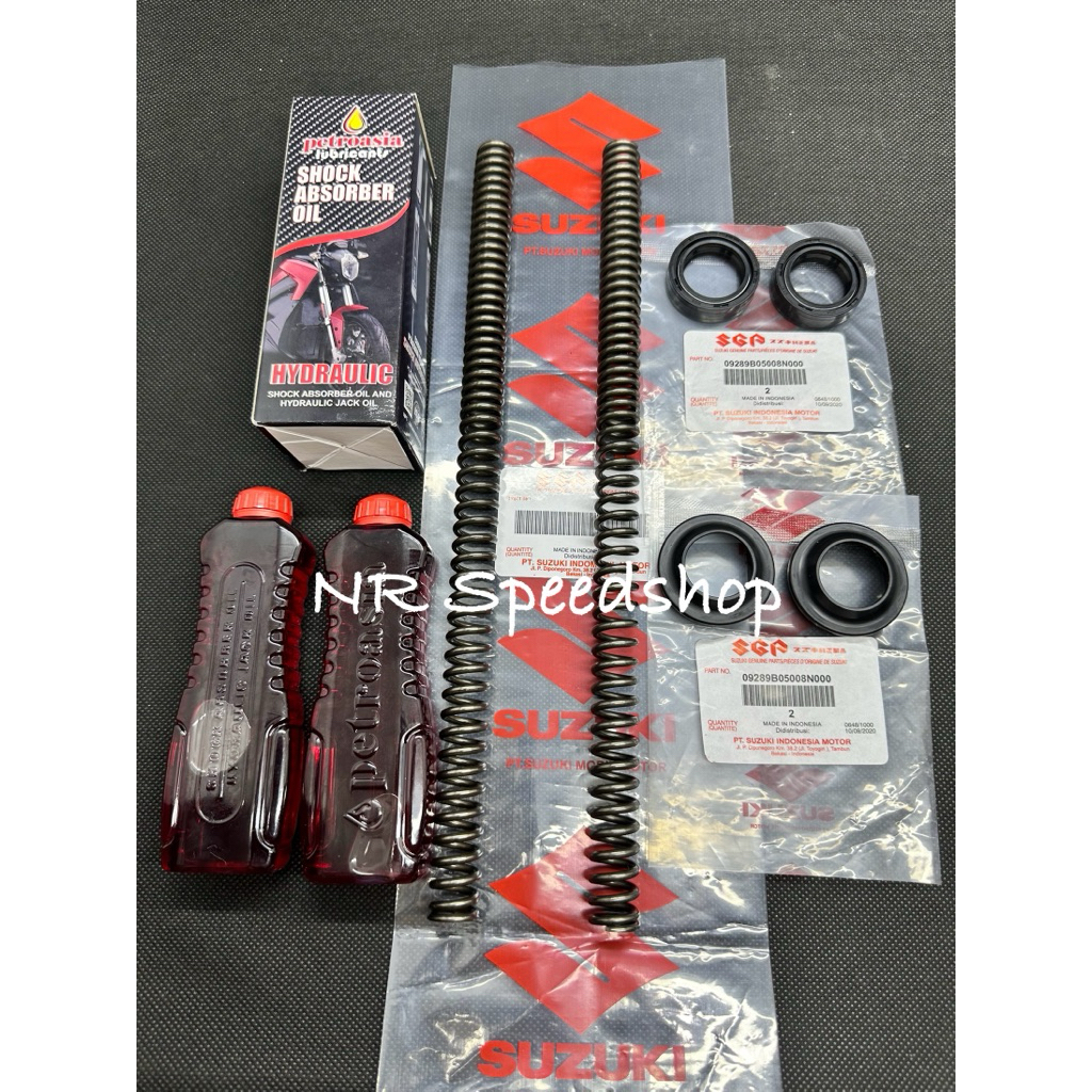 Paket Per Shock Depan + Seal Shock + Oli Sok Suzuki Smash 110 Lama Smash New Shogun 110 SGP