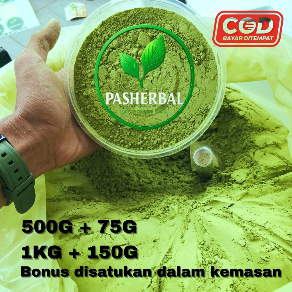 

serbuk pasherball daun purlikk Duan purlii bubuk hijau sgreens kalimantan