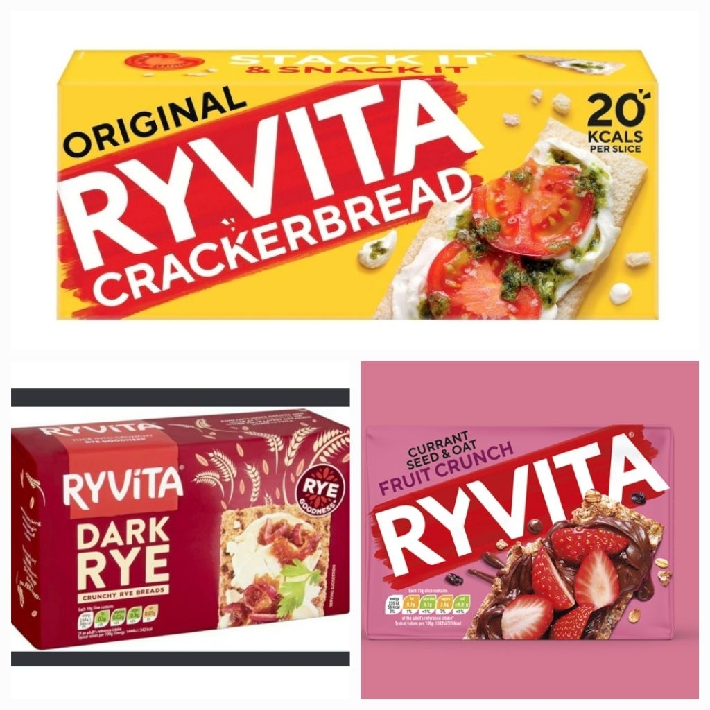 

Ryvita Fruit Crunch Currant Seed & Oat 200g GOURMET FULL GRAIN CLASSIC Ryvita Dark Rye Sesame Crispbread Biscuit Biskuit Crackers