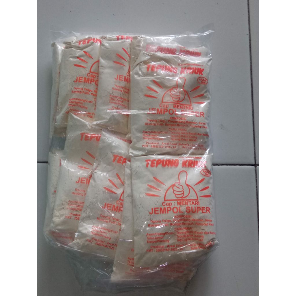 

Mentari Jempol Super Tepung bumbu serbaguna 125grm x10