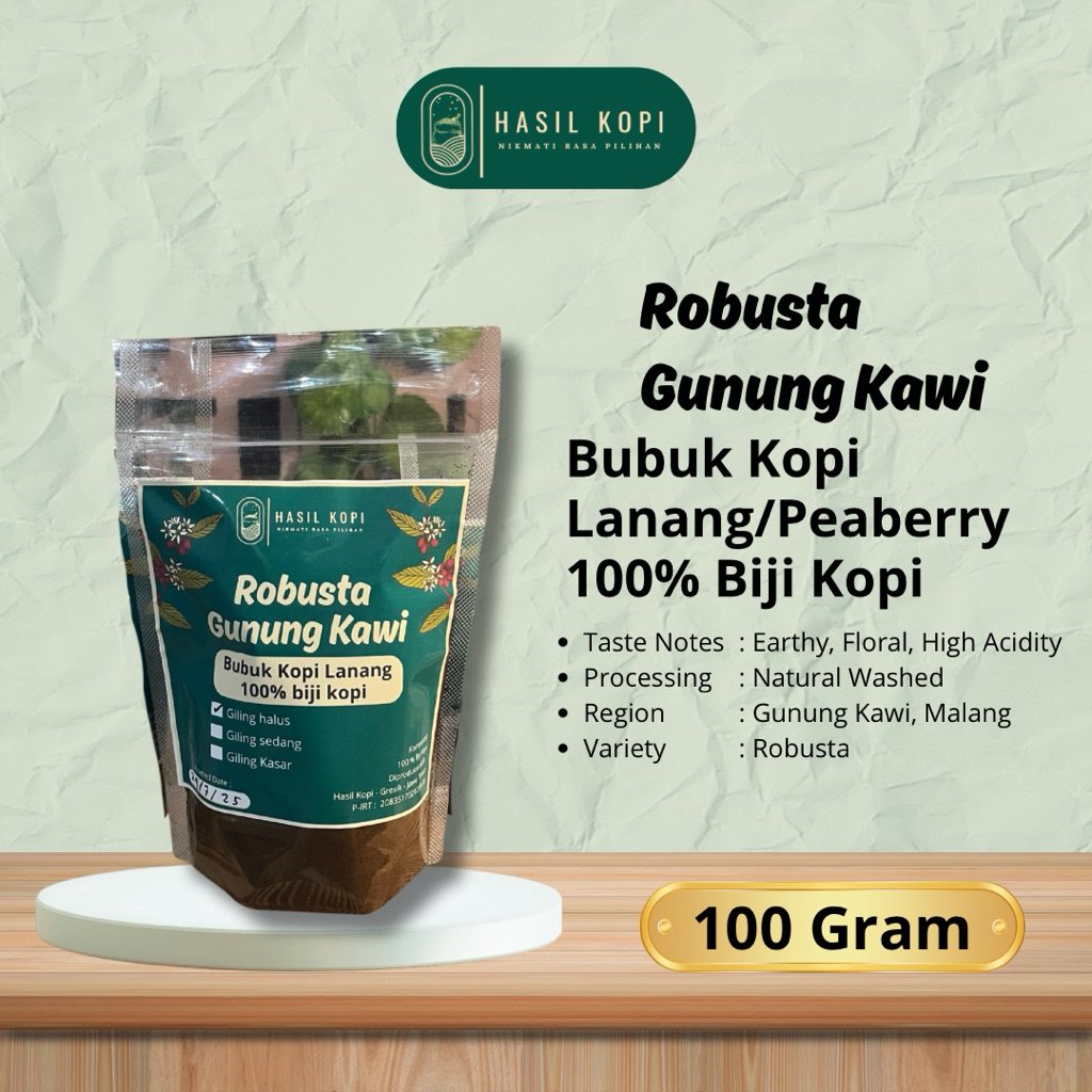 

Bubuk Kopi Lanang/Peaberry (100 gr)