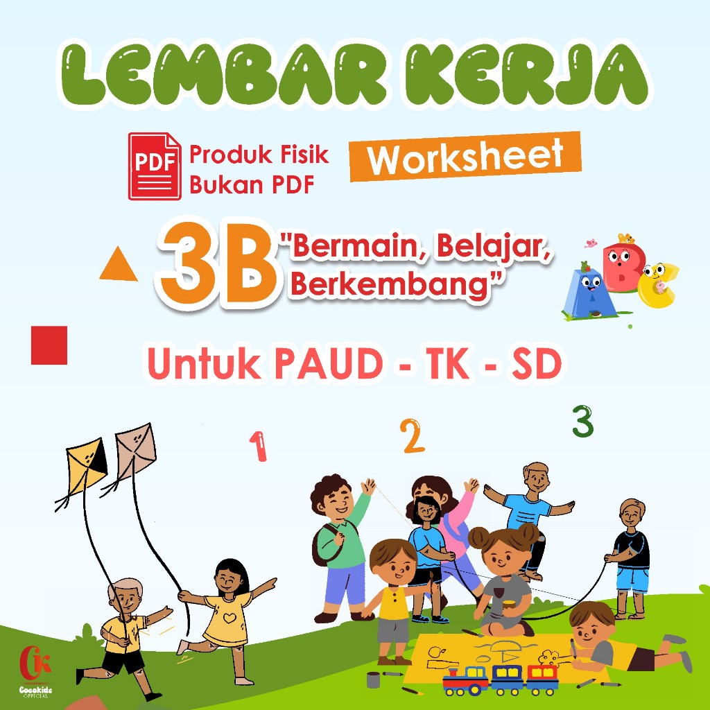 

Worksheet Edukasi Anak PAUD/TK/SD - Lembar Kerja Berwarna - 1 Set Isi 40Lbr - Edukatif Activity