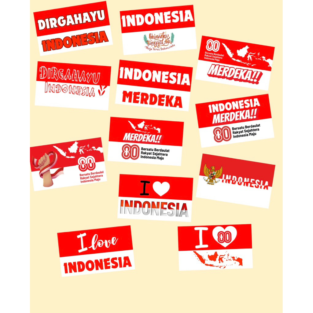 

STIKER PIPI HUT RI KE-80 - TEMA KEMERDEKAAN INDONESIA