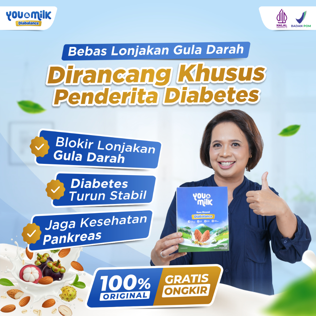 

YOU & MILK DIABALANCE Susu Rendah Gula Blokir Lunjakan Gula Darah Cegah Diabetes Rematik Gula Alami