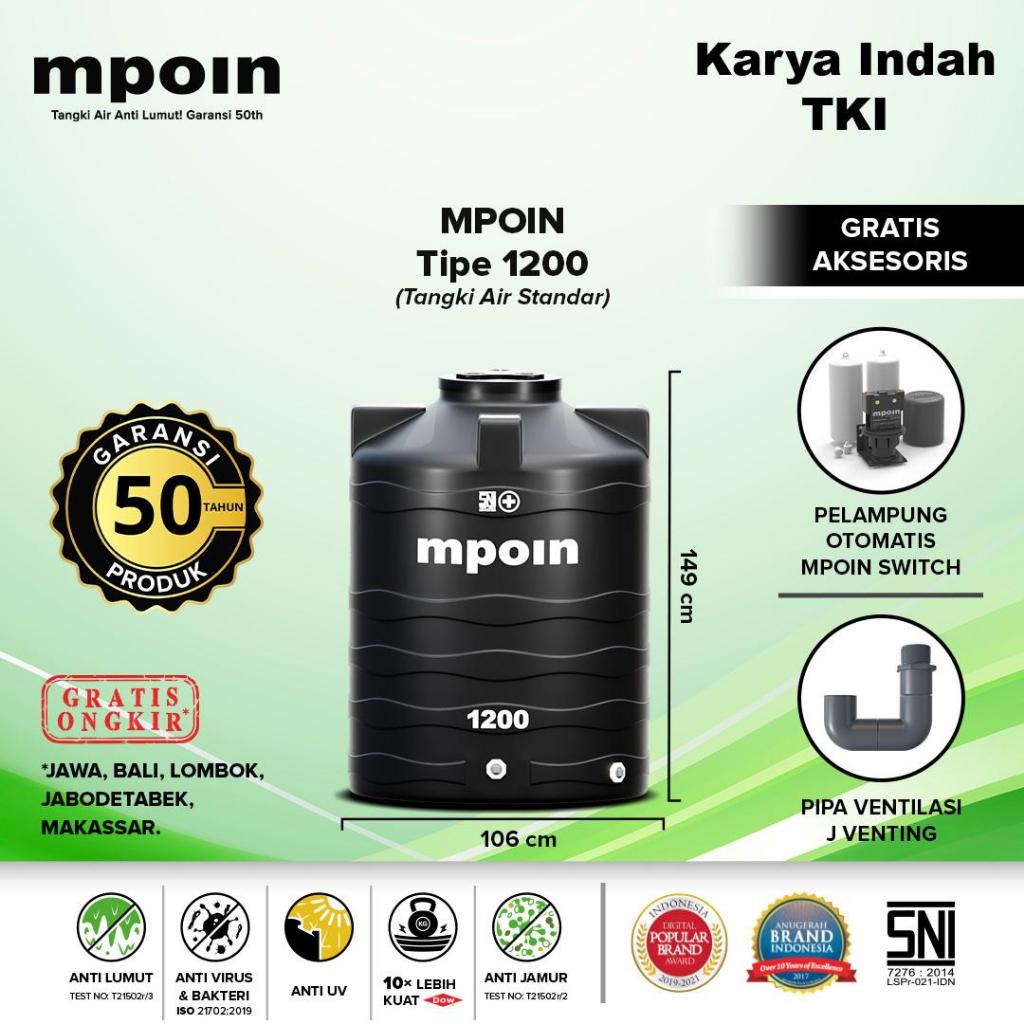 TOREN AIR MPOIN W1200 1200L WAVE WATER TANK TOREN TANDON HITAM 1200 L