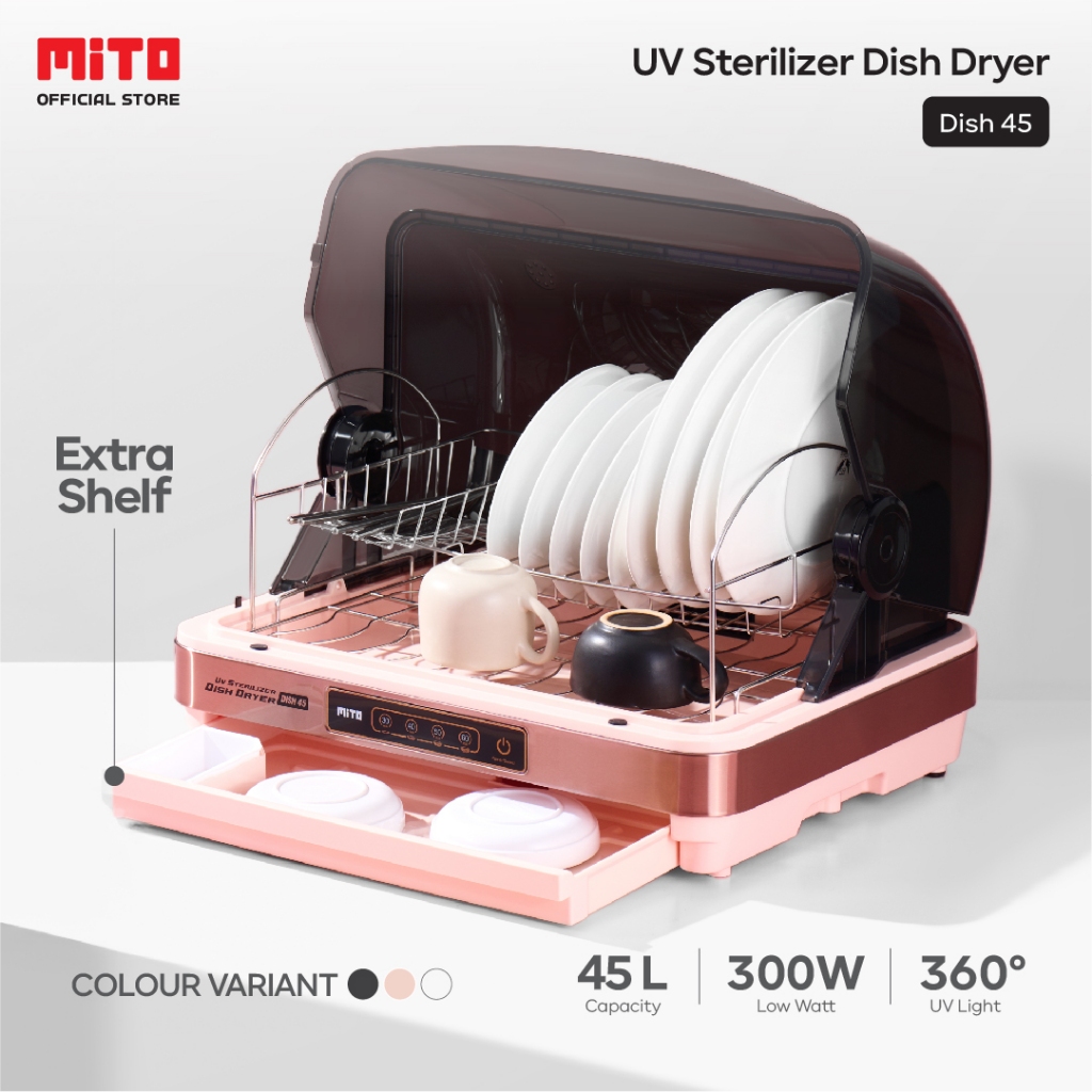 MITO UV Sterilizer & Dish Dryer 45 Liter Alat Steril Peralatan Makan - DISH45