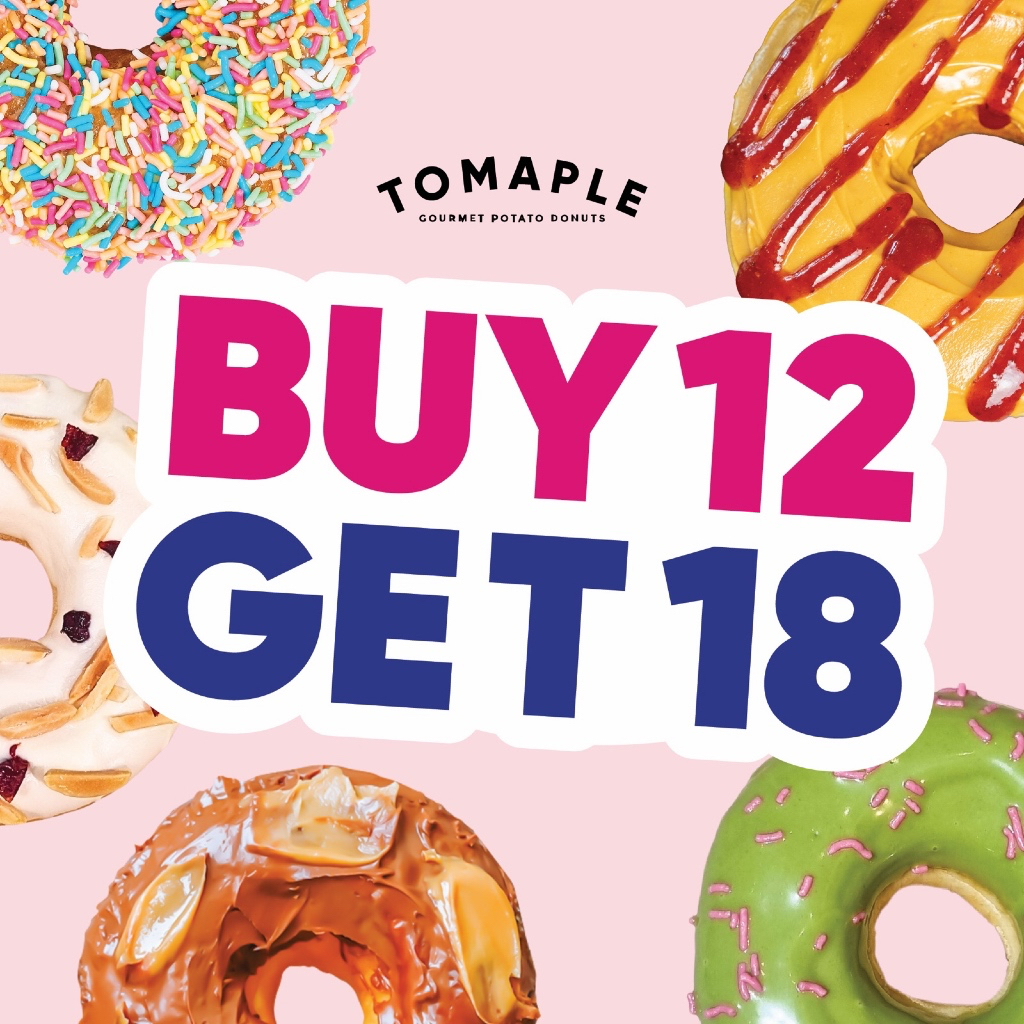 

TOMAPLE DONUTS – Buy 12 Get 18 Donuts