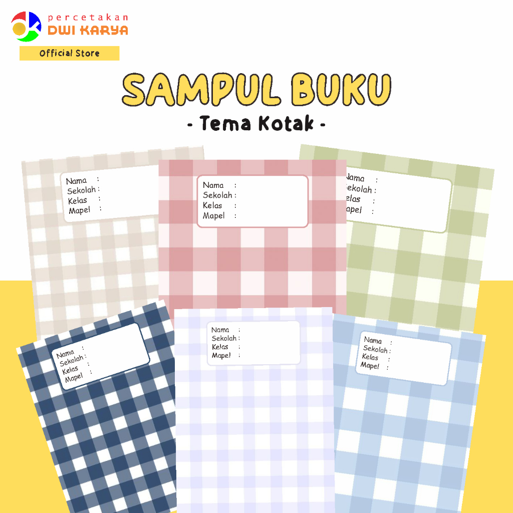 

Sampul Buku Motif Kotak Aesthetic Uk 21x16 Cm Bisa Request Ukuran
