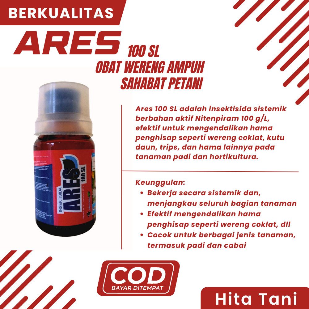 Ares 100 SL 100 ml – Insektisida Sistemik untuk Pengendalian Hama Wereng