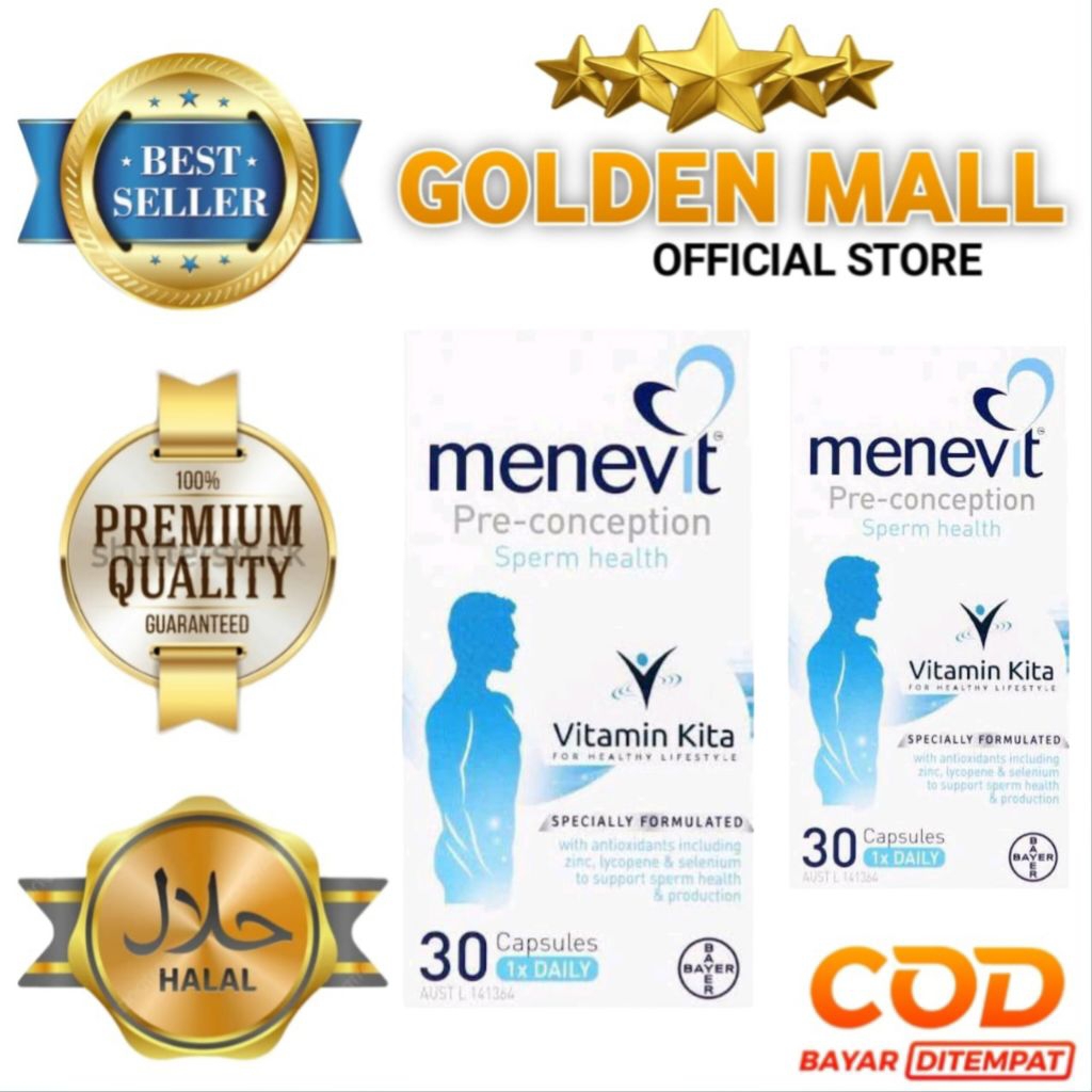 Menevit Asli Original Multivitamin Kesuburan MENEVIT Probiotic 30 Kapsul Asli