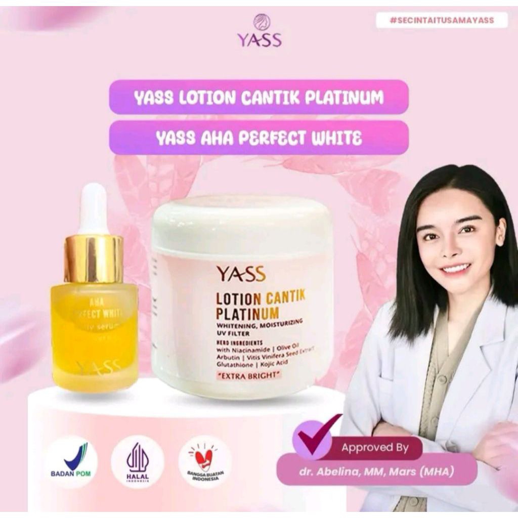paket dosting body lotion platinum yass beauty + body serum
