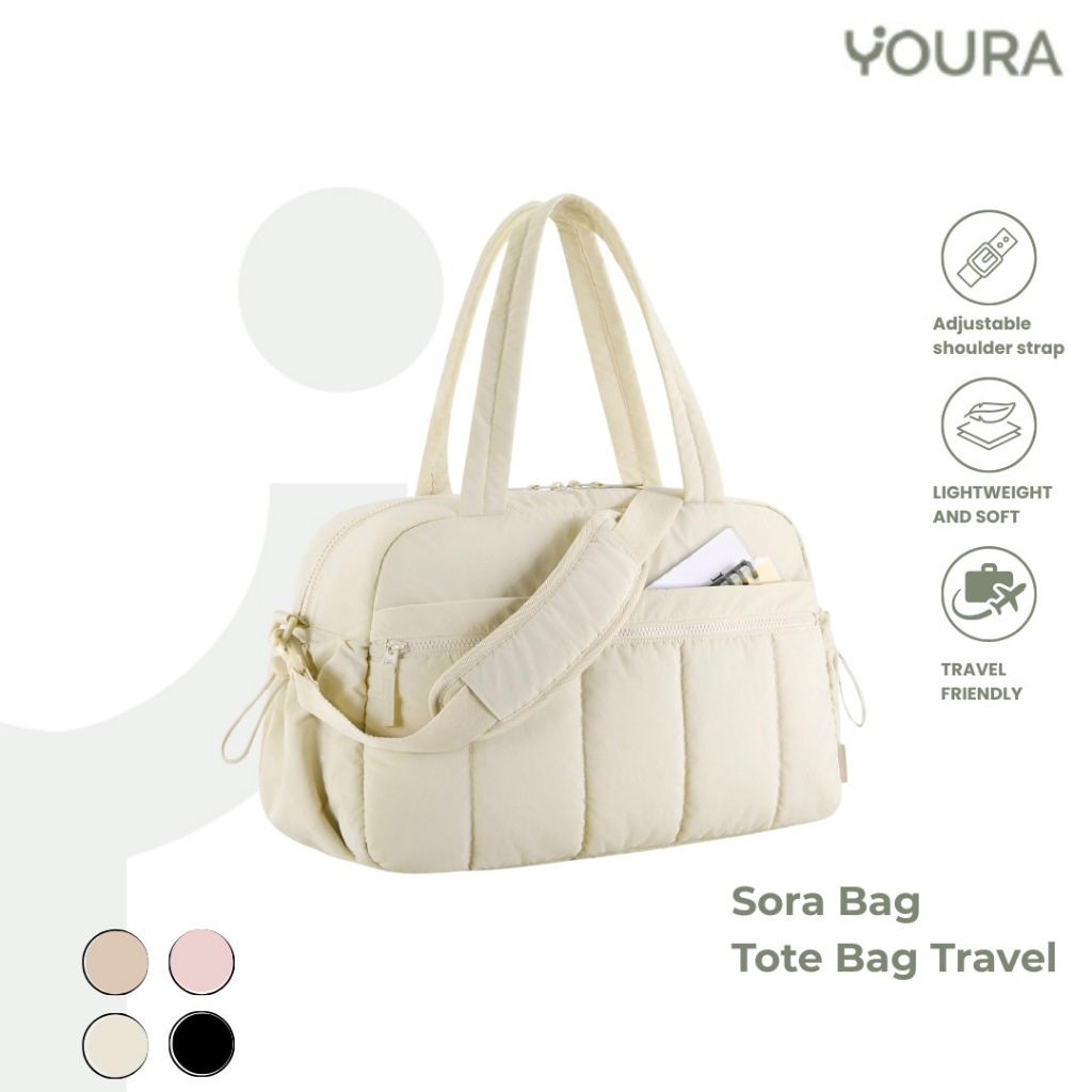 Youra Ora Tote Bag Ling Bag Travel Bag Ta Wanita Gym Yoga Olahraga Port Bag Waterproof Multifungi