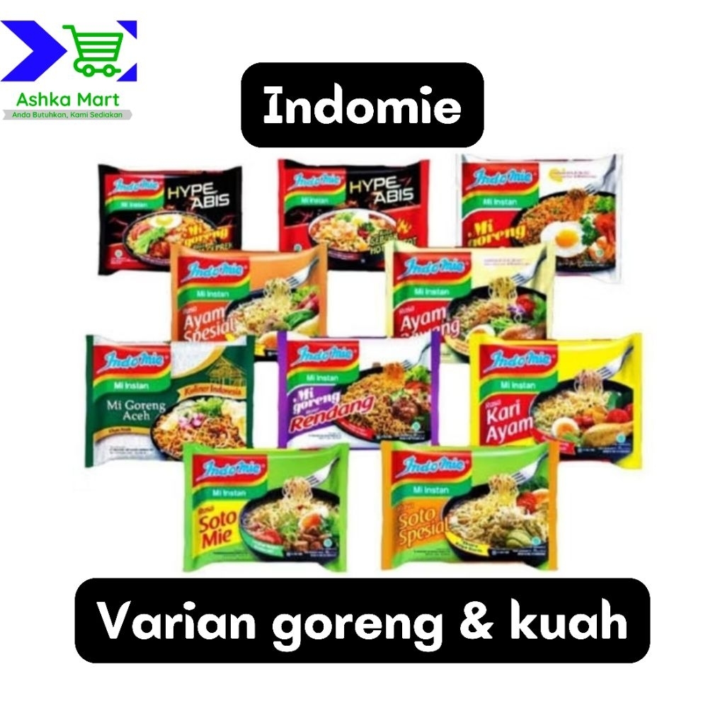 

Indomie Instan Varian Goreng dan Kuah 80 gram