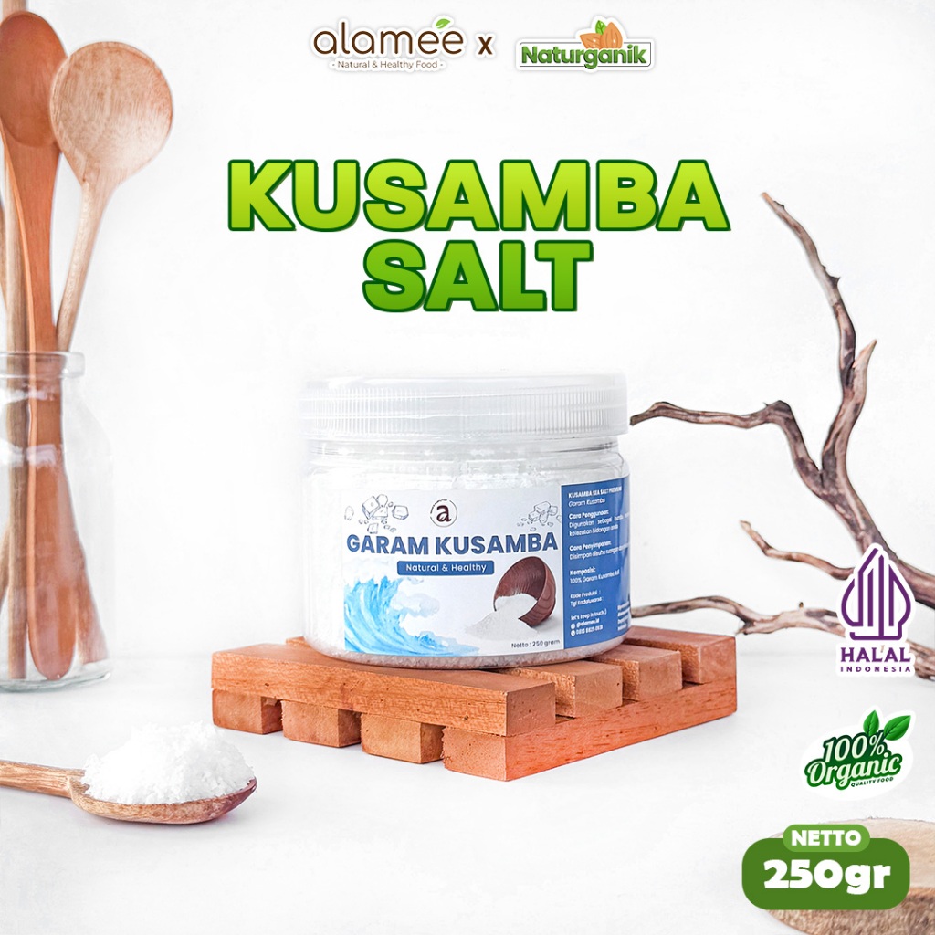 

ALAMEE Garam Kusamba Sea Salt Laut Bali 250gr Organik Murni Alami Organic Seasalt Lokal naturganik