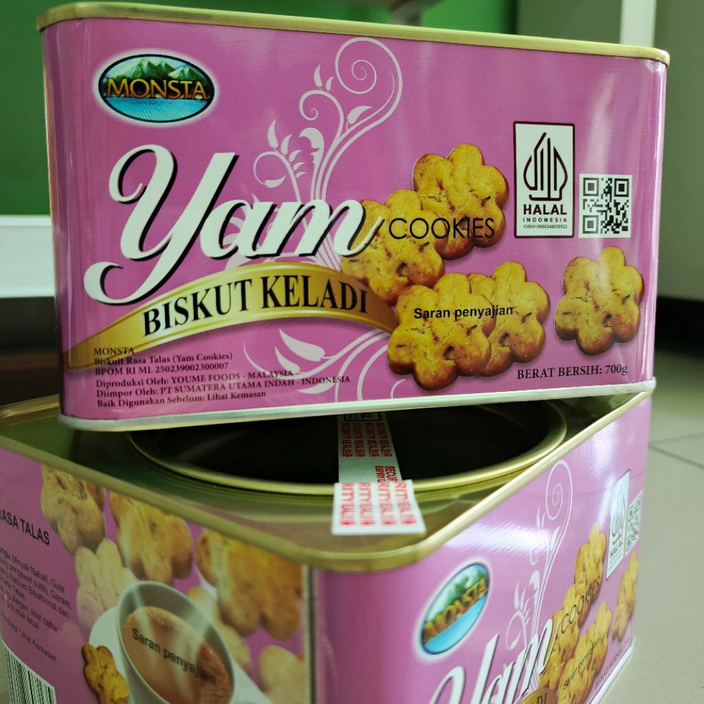 

Yam Cookies Biskuit Keladi Monsta