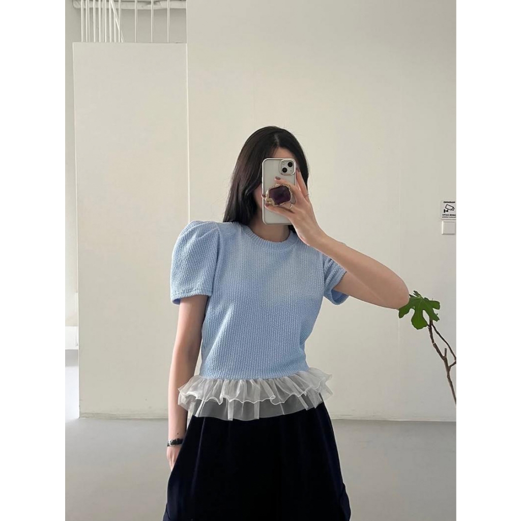 THESOOJI - Kimberly Top - Baju Atasan Korea Unik Rumbai