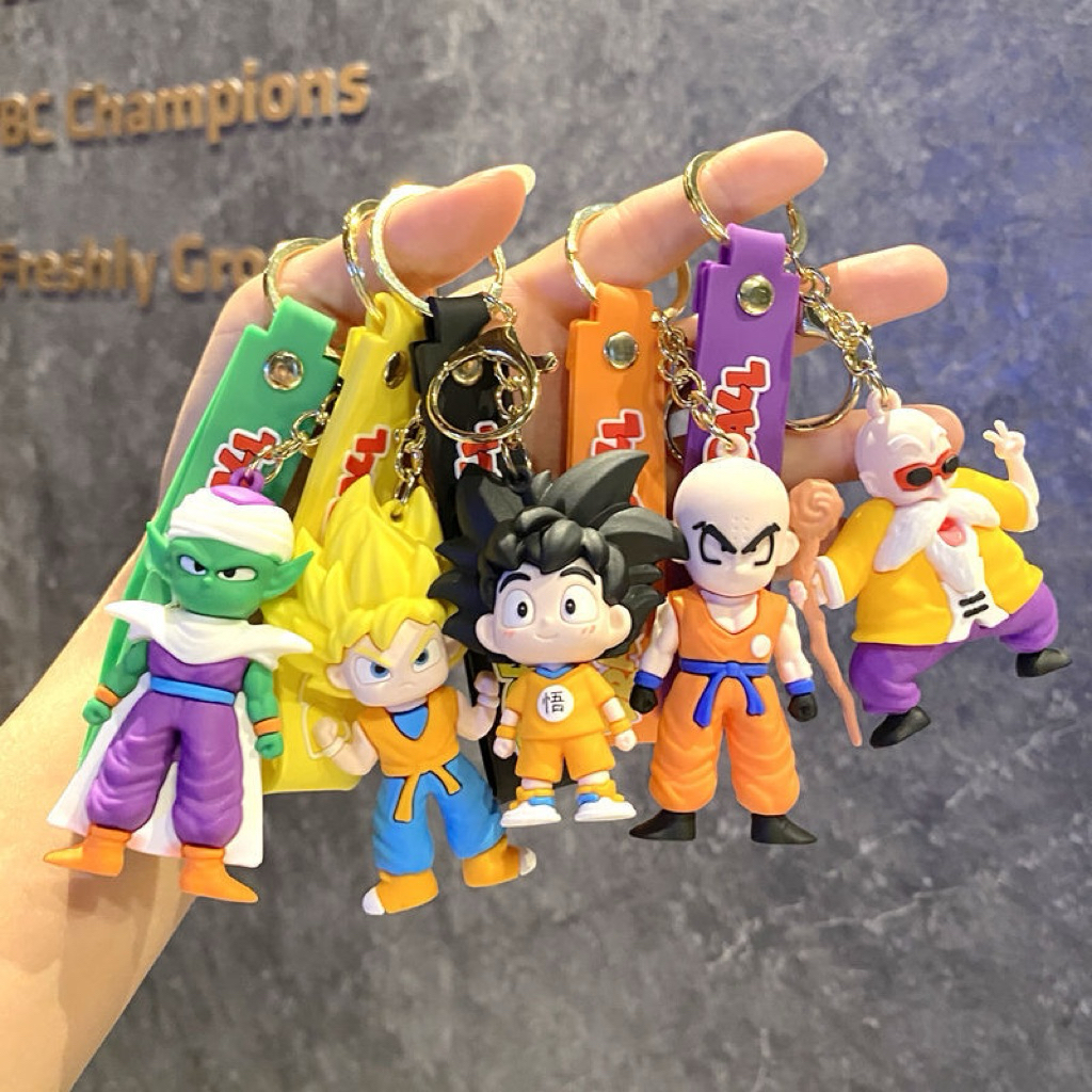 Gantungan Kunci Keychain Karakter Dragon Ball Goku Krillin Piccolo Master Roshi Premium Gantungan Ta