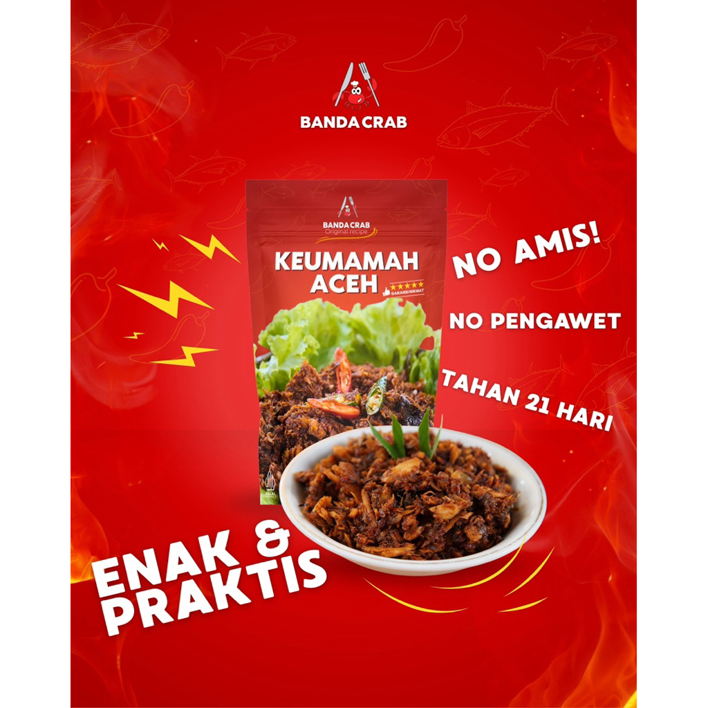 

Keumamah (Ikan Tuna Khas Aceh) by Bandacrab Isi 150gr, Tidak Amis & Tidak Pakai Pengawet