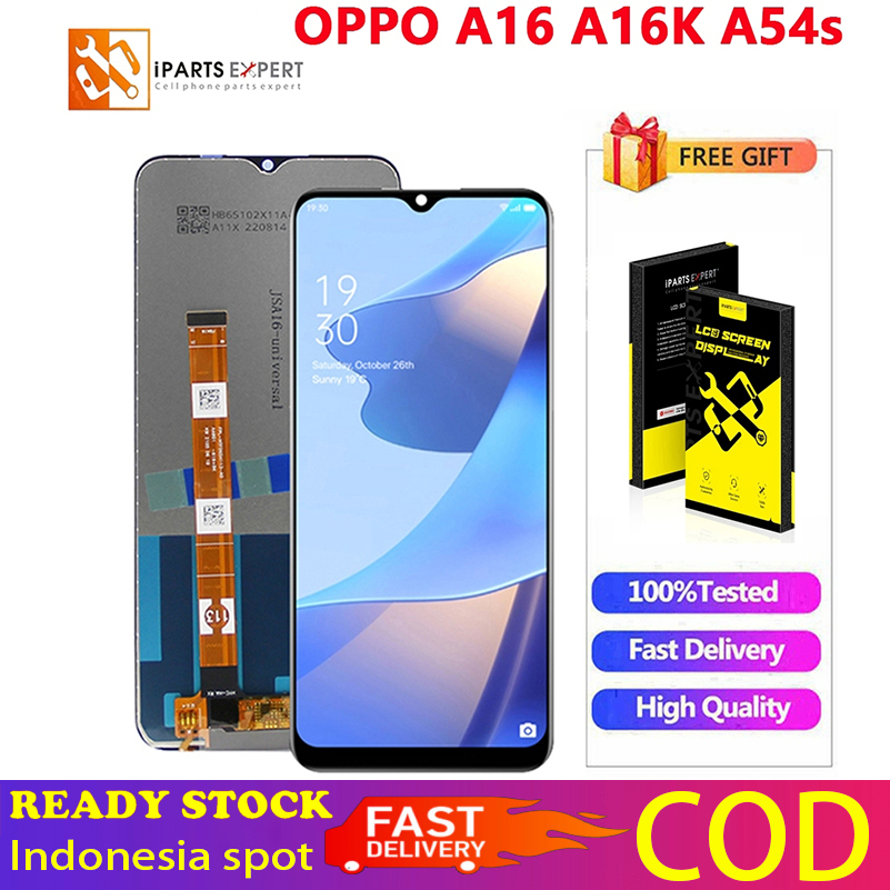 IPARTSEXPERT Original LCD Asli untuk OPPO A16 A16s A54s 2021 CPH2269 Tampilan LCD Layar Sentuh Rakit