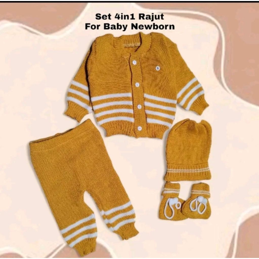 SET BAJU BAYI RAJUT 3-6 BULAN