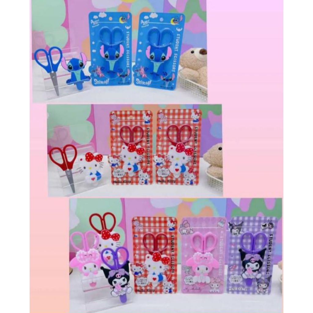 

Gunting anak tutup 3D stich kuromi uk 18.5x10.5x1.5