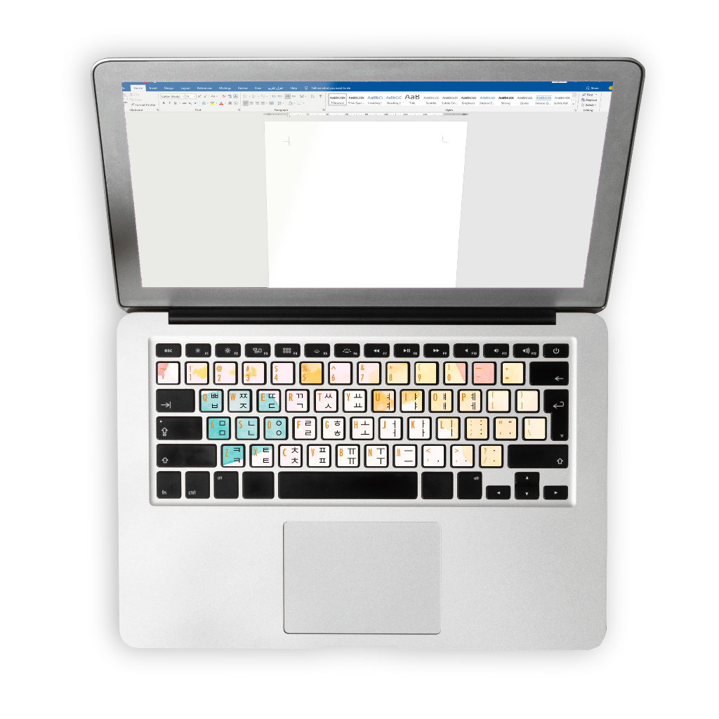 Ghif Stiker Sticker Keyboard Bahasa KOREA HANGUL Premium Vinyl PC Komputer Laptop waterproof Anti lu