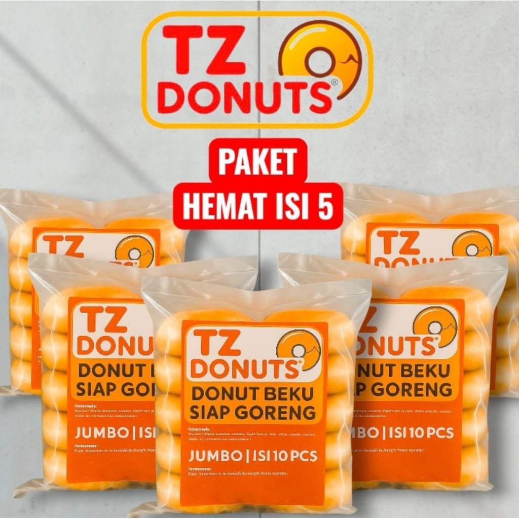 

TZ Donuts - PREMIUM Par-fried Donut - Donut Beku Siap Goreng [PAKET HEMAT ISI 5]