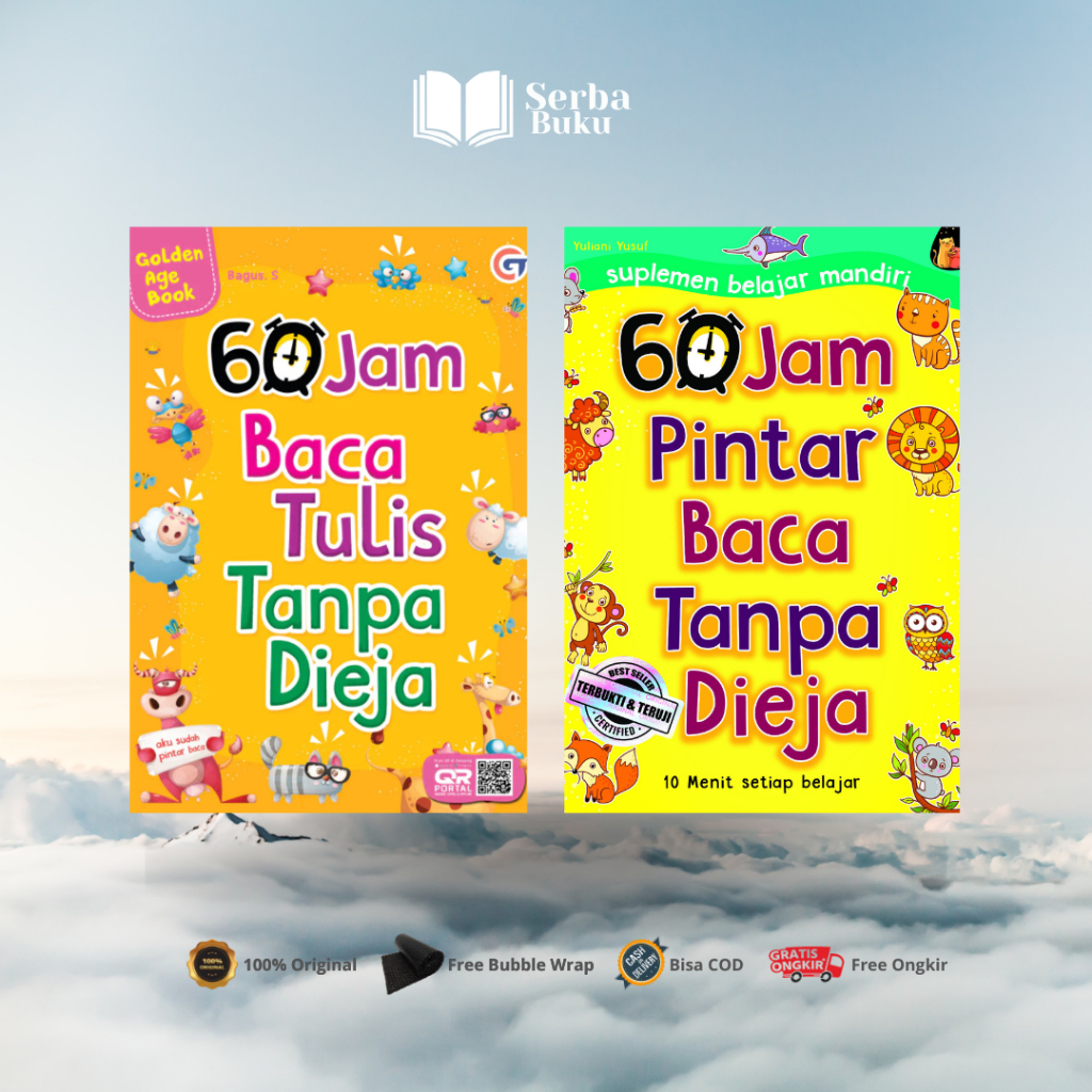 BB - Buku Aktivitas Belajar  60 Jam Baca Tulis Tanpa Dieja & Buku 60 Jam Pintar Baca Tanpa Dieja
