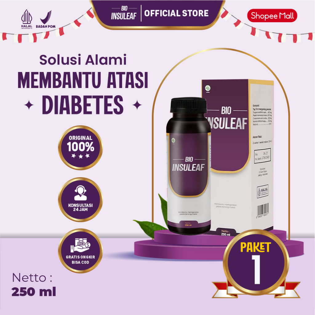 

Bio Insuleaf Herbal Untuk Mengontrol Gula Darah dan Mengatasi Diabetes Kolesterol