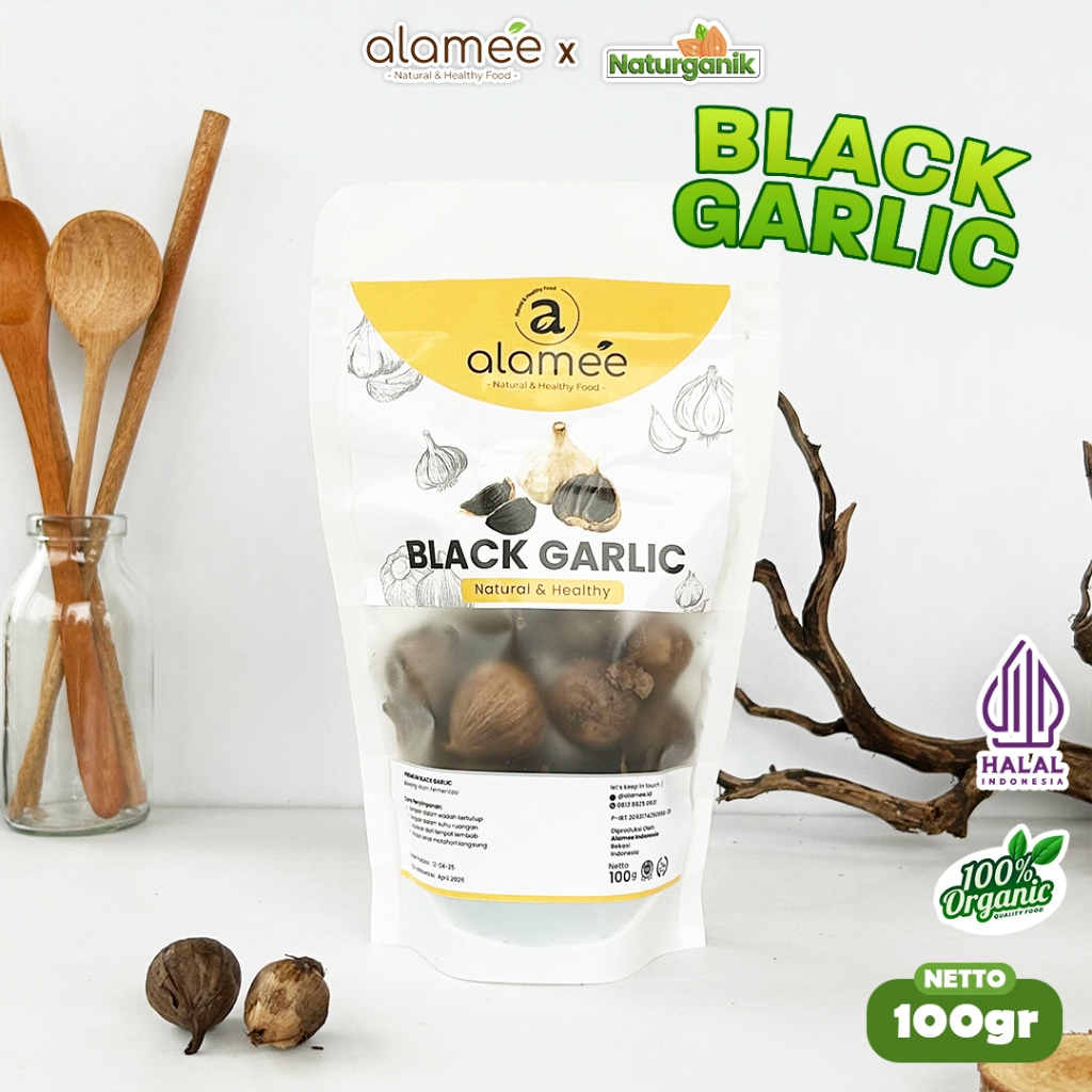 

ALAMEE Black Garlic Bawang Hitam Tunggal Lanang Premium 100gr Naturganik