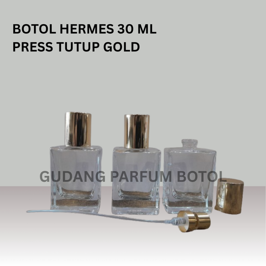 BOTOL PARFUM HERMES 30ML PRESS TUTUP GOLD