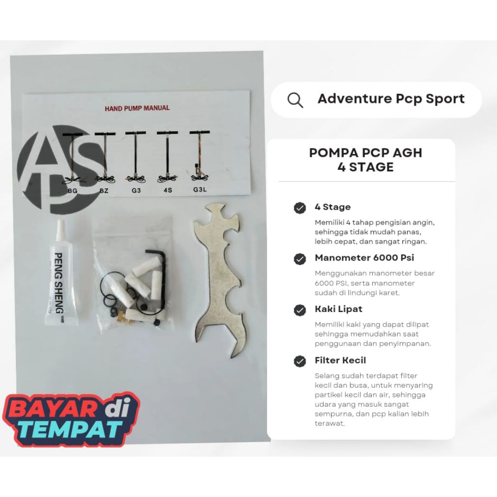 Podomoro Tok Tok Pompa Pcp Agh 4 Stage Kaki Lipat Pompa Pcp Agh 6000 Psi Pompa Pcp 4 Stage Kaki