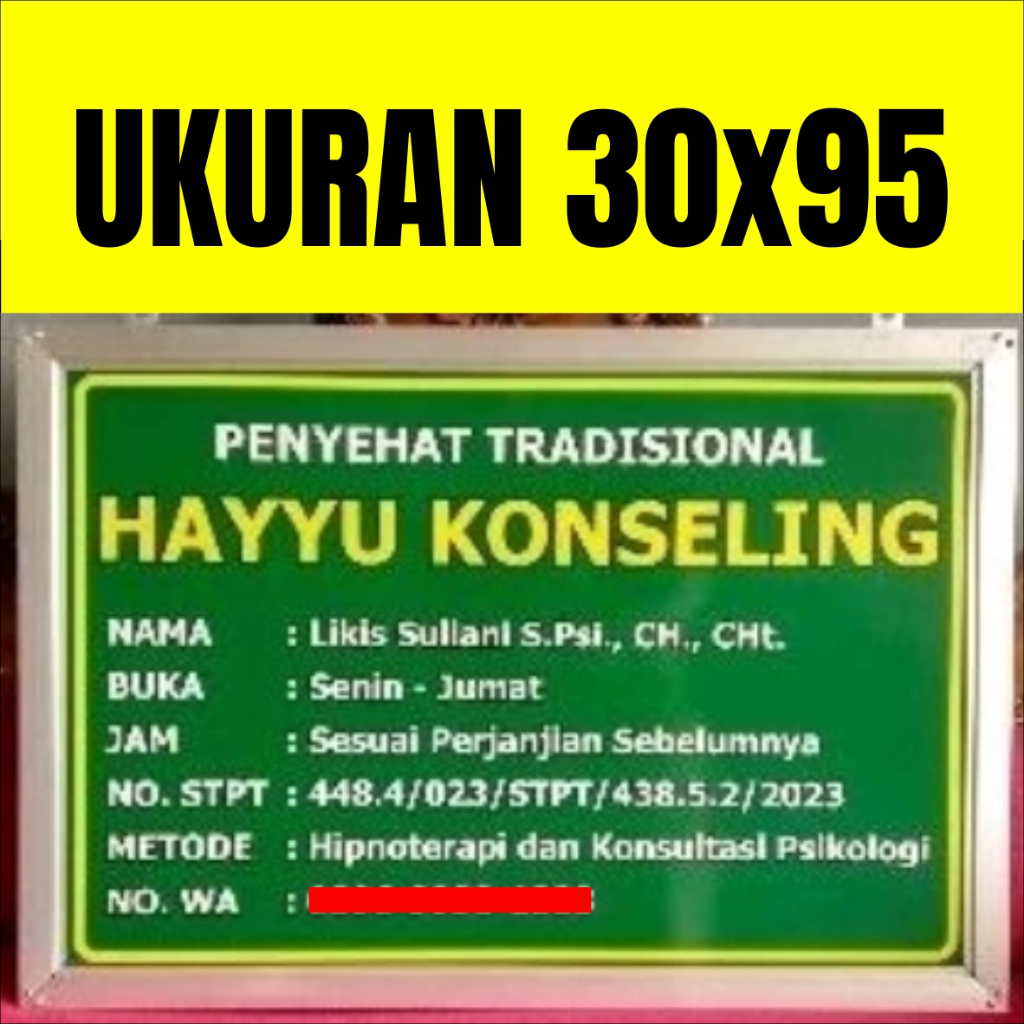 

Papan Nama Acrylic 30x95 Papan Nama Dokter Plang Bidan Praktek Sekolah Sign Label 30*95 Akrilik