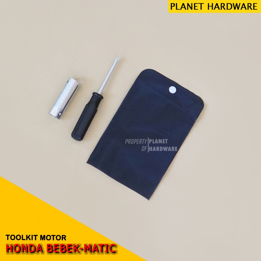 Paket Toolkit Motor Bebek Matic Obeng Kunci Busi Tas