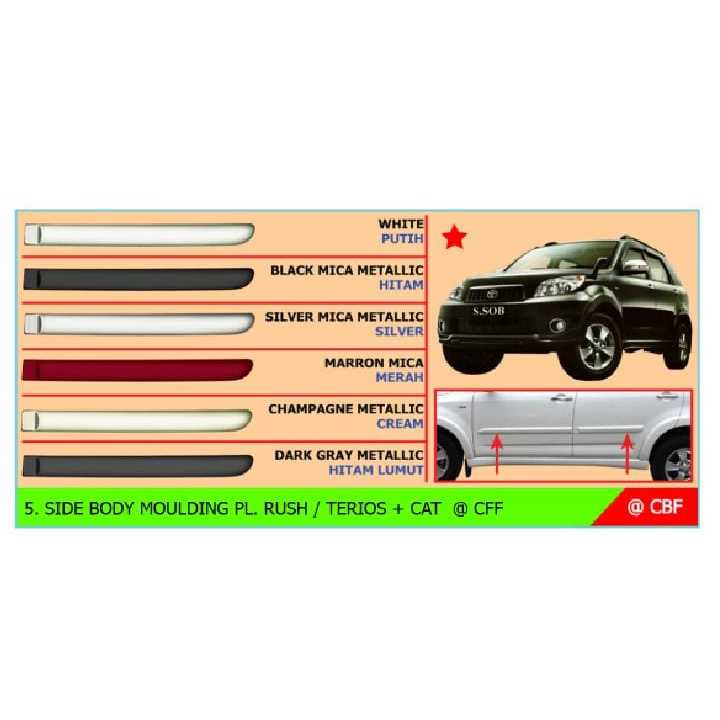 list body samping all new rush/terios