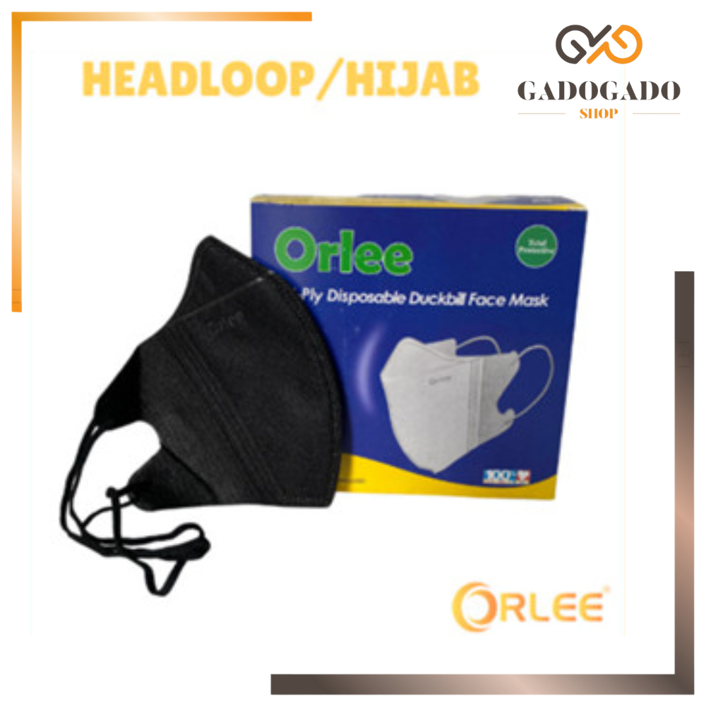GGS 1BOX (50 PCS) Masker DUCKBILL Orlee HEADLOOP ISI 50 ORIGINAL 3PLY HIJAB S3627