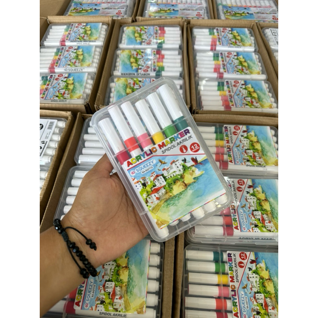

AKLIRIK MARKER (ACRYLIC MARKER) SQUEEZY isi 12 dan 24