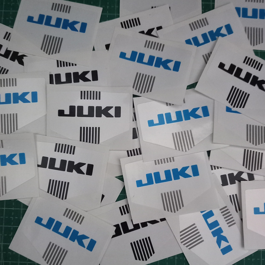 STICKER JUKI BUAT DI KEPALA MESIN, STIKER PRINT BUKAN EMBLEM SENG