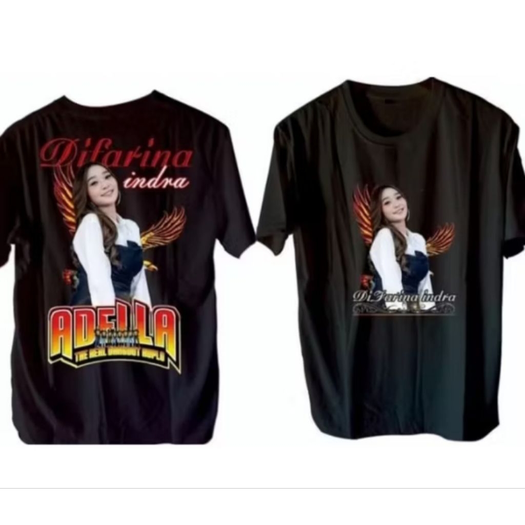 Kaos Distro Difarina Indra Adella Kaos T-shirt Pria Dan Wanita