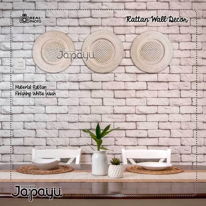 Hiasan Dinding Dekorasi Kerajinan Anyaman Rotan Rattan Wall Decor