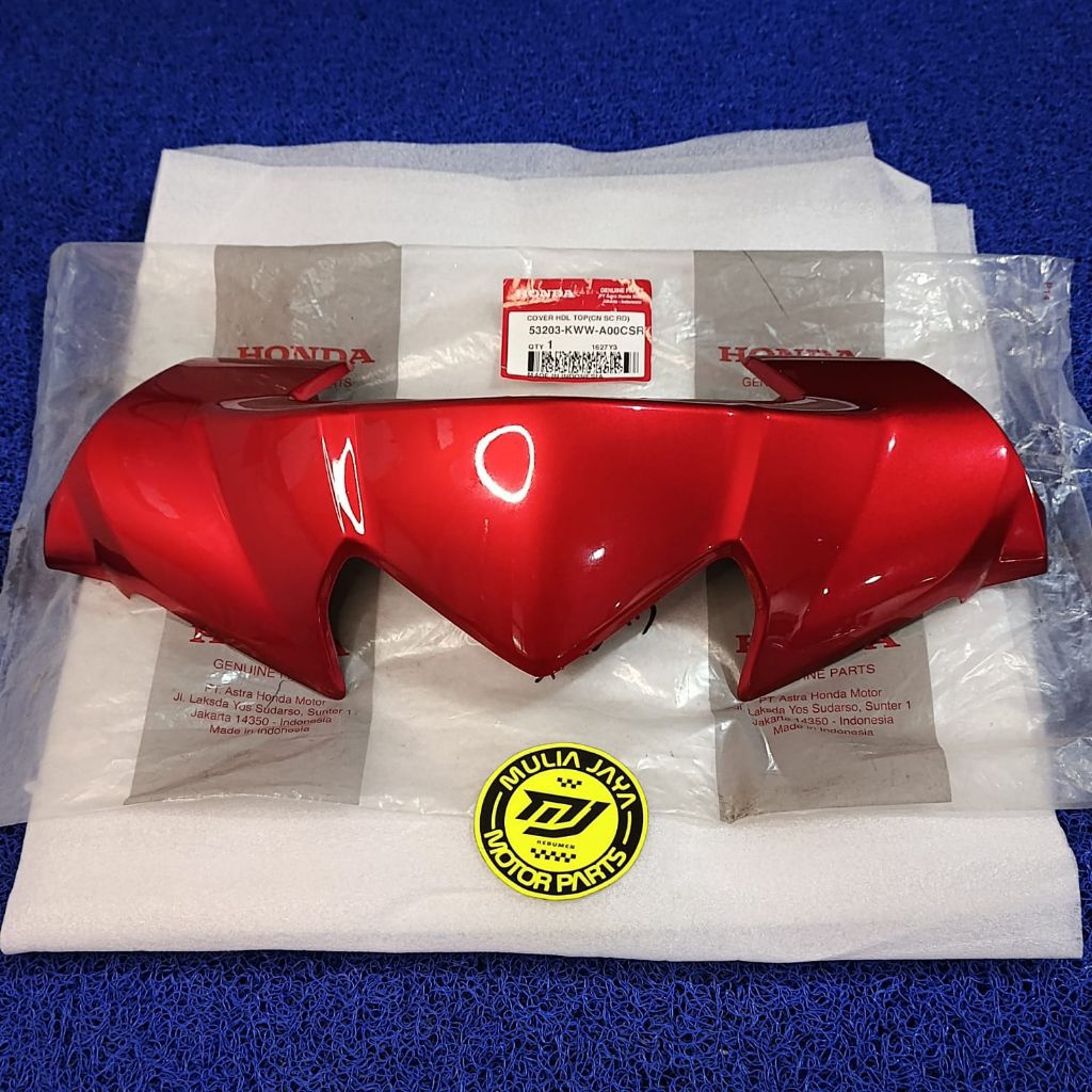 COVER VISOR WINSHIELD BATOK DEPAN ATAS ATAU COVER HDL TOP (CN SC RD) HONDA REVO ABSOLUTE 110 MERAH M
