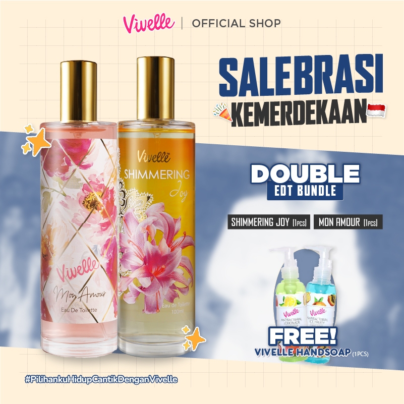 DISCOUNT SALEBRASI MERDEKA - COMBO PARFUM EDT GLASS 100ML - SHIMMERING JOY X MON AMOUR CLEARANCE