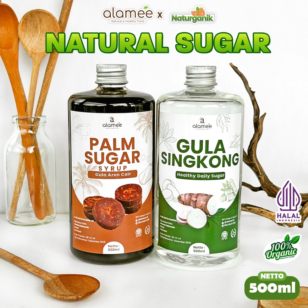 

alamee gula cair 500 ml gula singkong gula aren quality murni tanpa bahan tambahan lain Naturganik