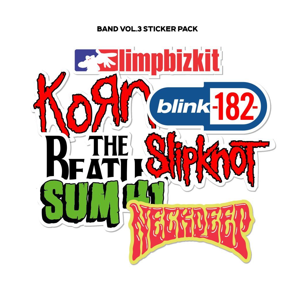 

Stiker Korn Slipknot Sticker Pack Band Vinyl Laminasi Glossy Anti Air Stiker Helm Laptop Motor