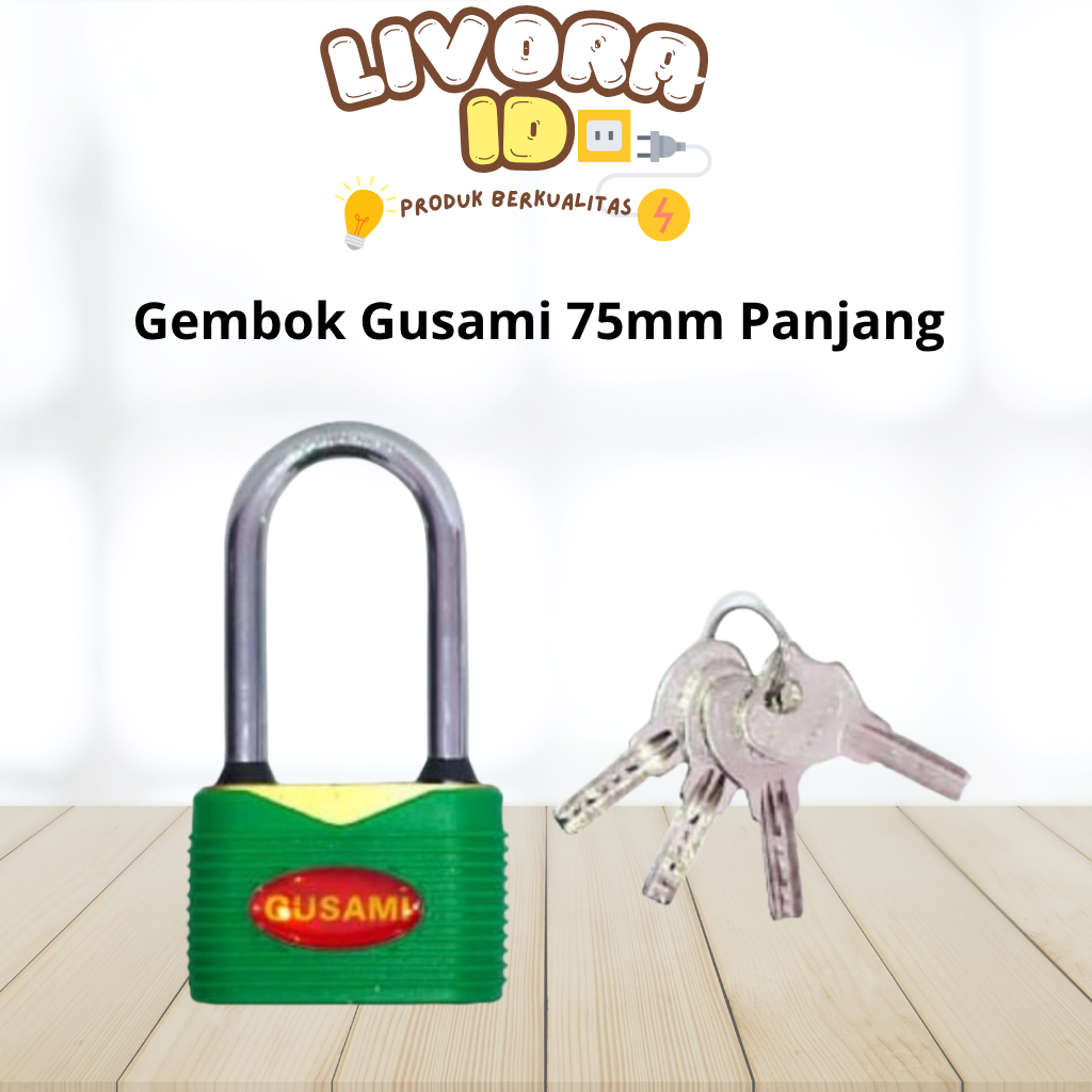 Gembok Rumah Pagar Anti Karat Panjang 75mm Model Baru - Gembok Gusami 75mm Panjang