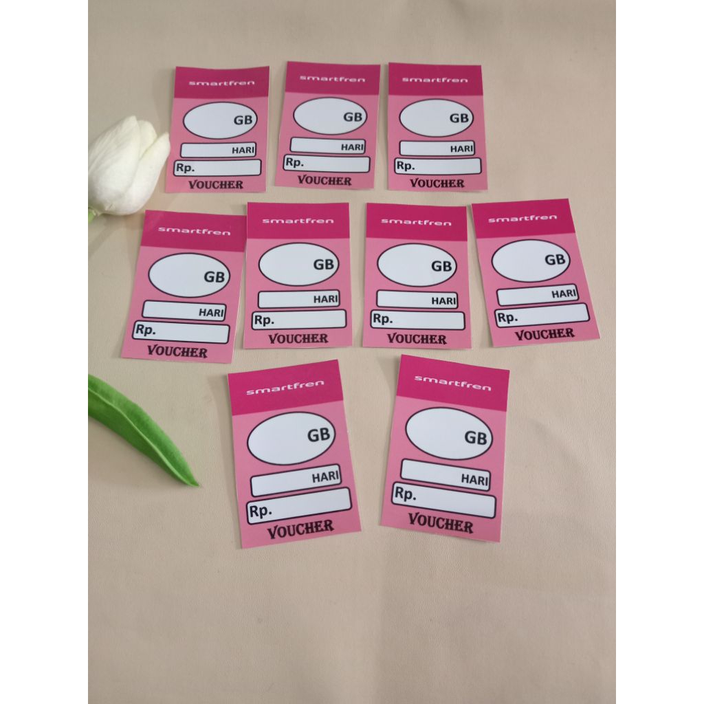 Voucher Display/Label Voucher | tulisan bisa dihapus