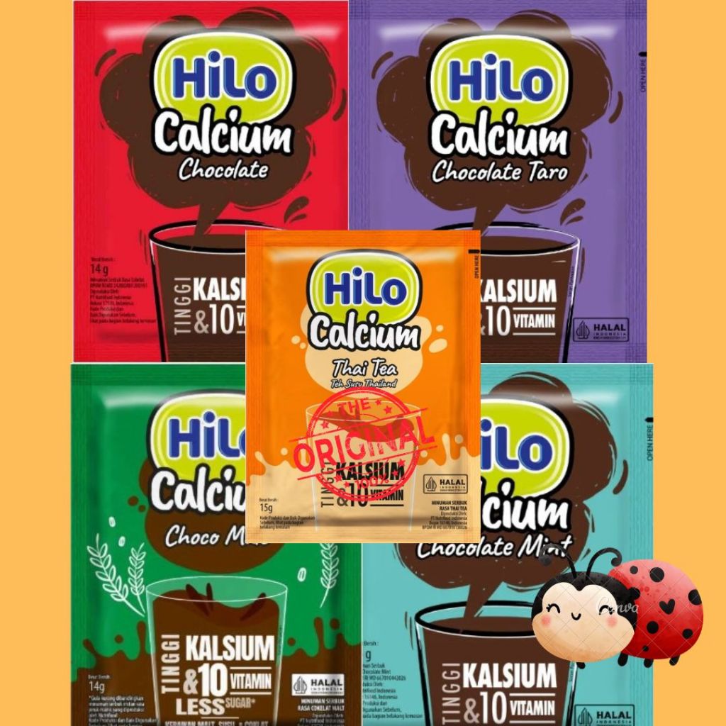 

[88] Hilo Calcium 10 Sachet (1 Renceng) | Choco Malt/Choco Mint/Chocolate/Thai Tea/Choco Taro