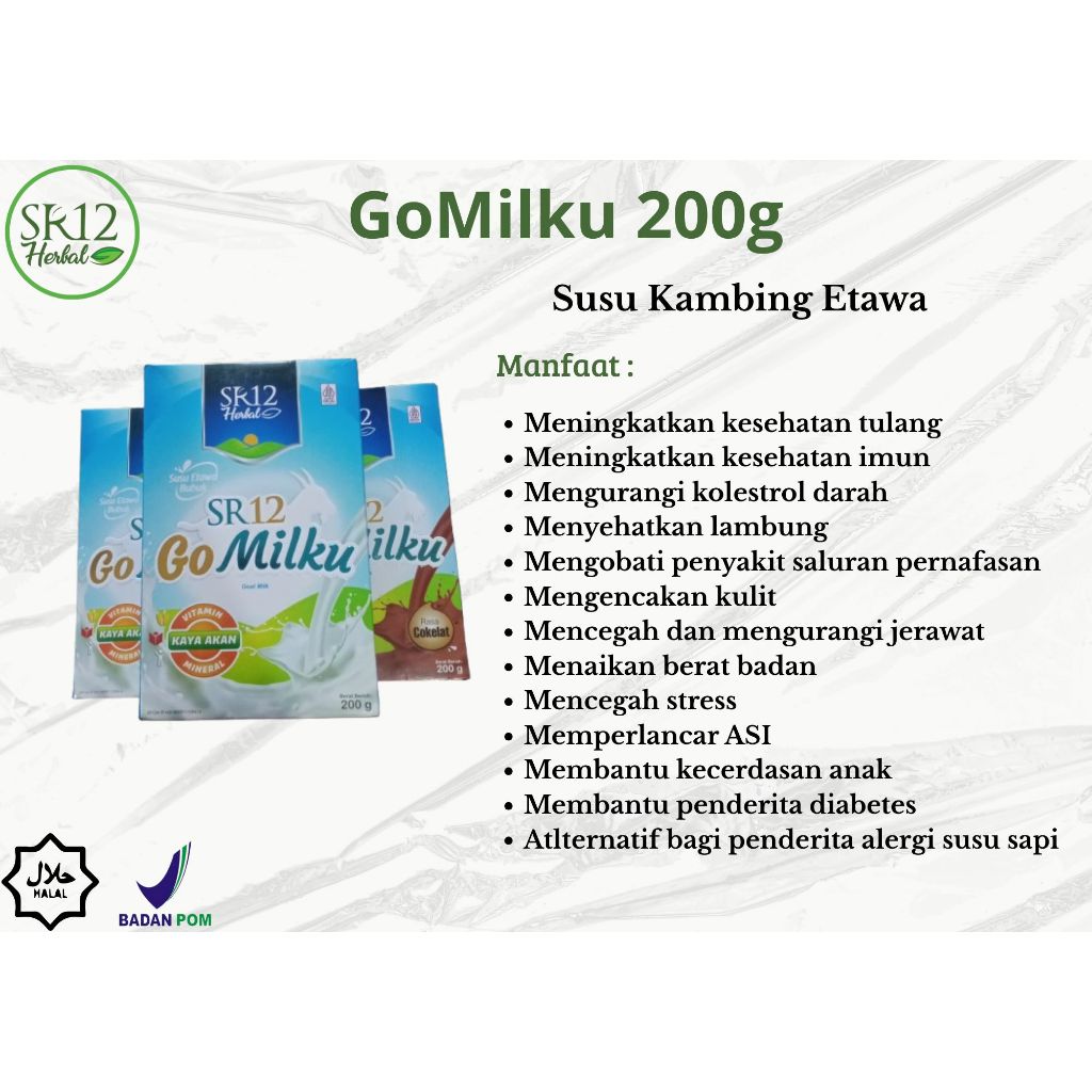 

SR12 GoMilku 200g Susu Kambing Etawa Varian Coklat Stroberry & original
